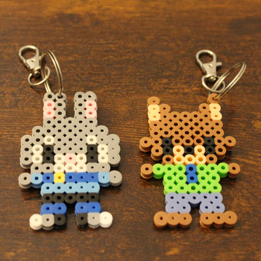 Judy and Nick Perler Bead Keychains *2 Pack*