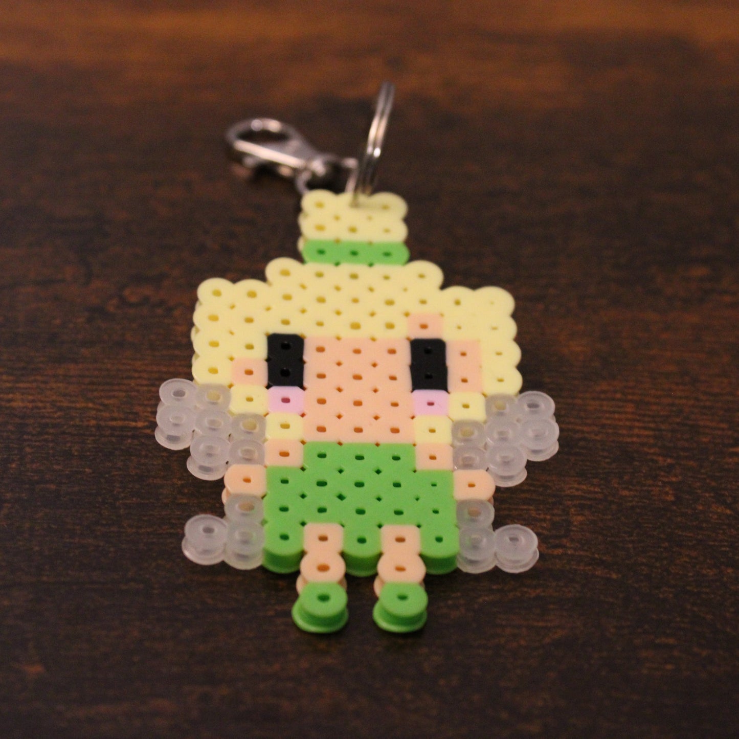 Tinker Bell Perler Bead Keychain