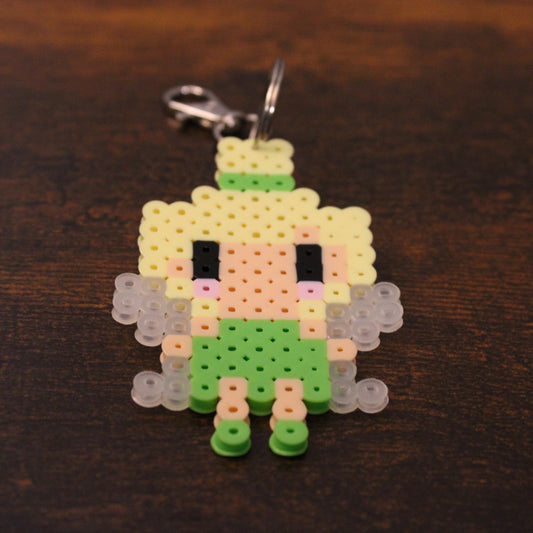 Tinker Bell Perler Bead Keychain