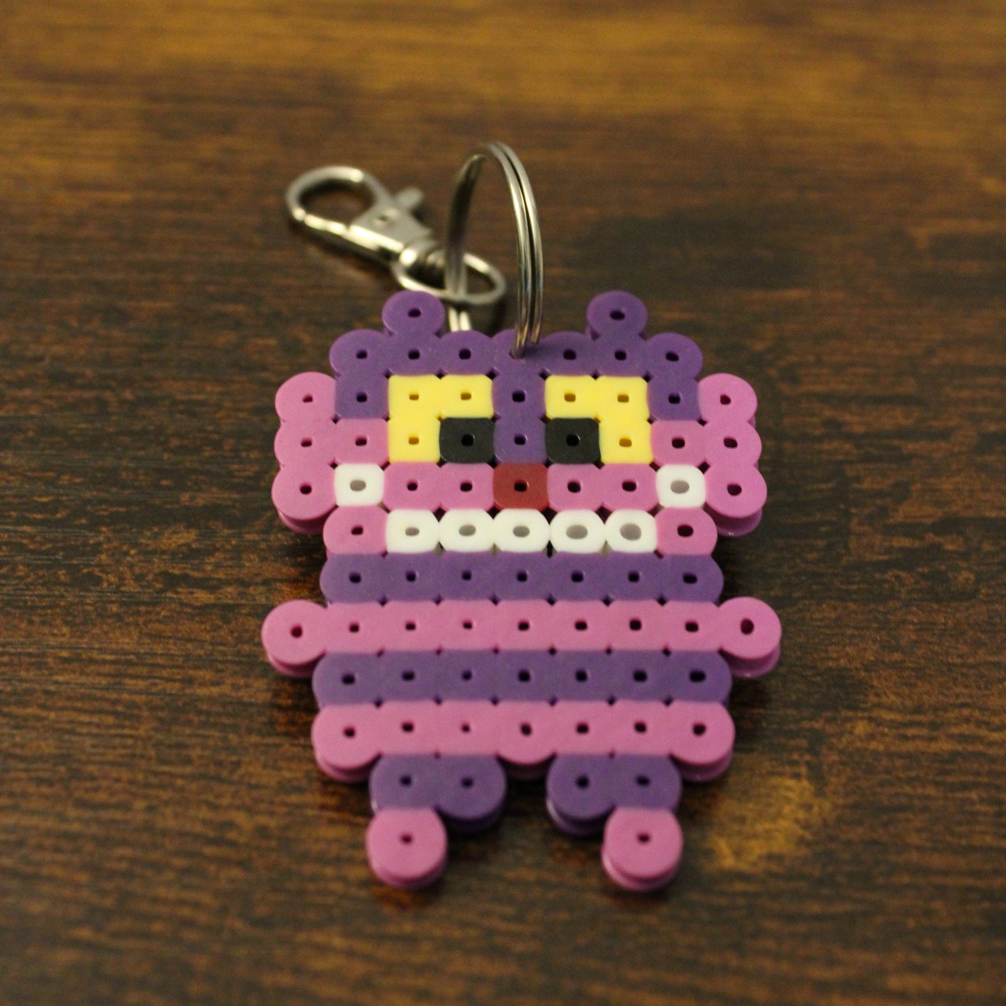 Chestire Cat Perler Bead Keychain