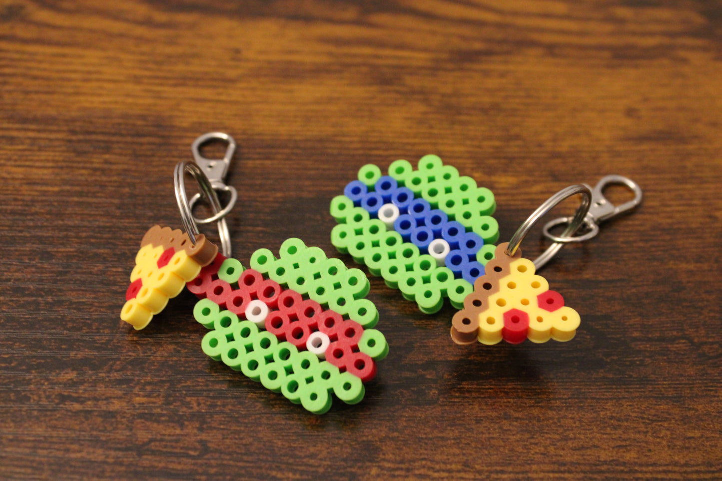 Ninja Turtles Perler Bead Keychains *2 Pack*