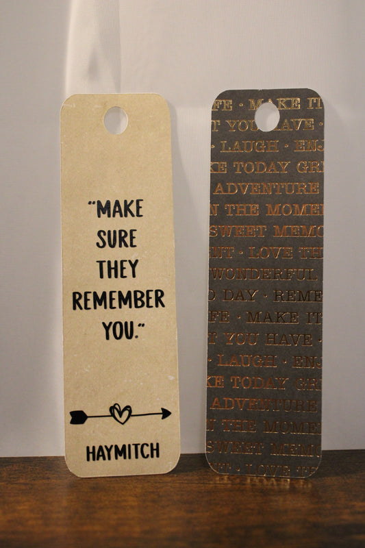 Cardstock Bookmark *2 Pack*