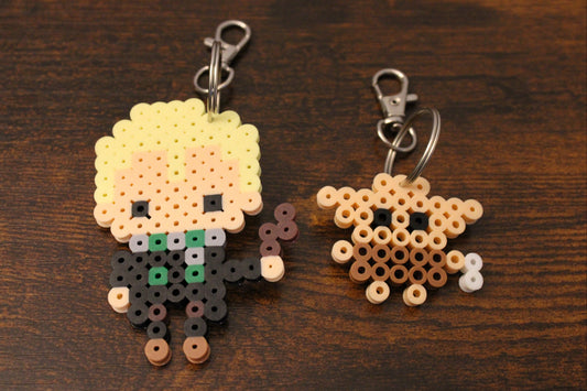 Draco and Dobby Perler Bead Keychains *2 Pack*
