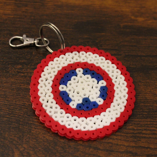 Shield Perler Bead Keychains