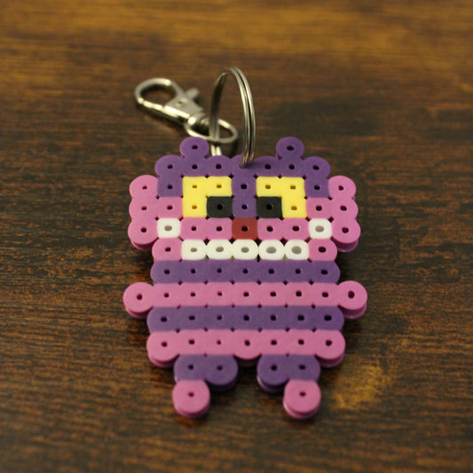 Chestire Cat Perler Bead Keychain