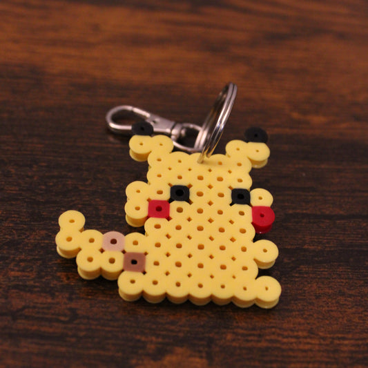 Pikachu Perler Bead Keychain