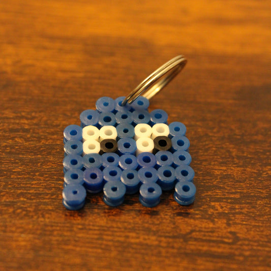 Ghost Perler Bead Keychain