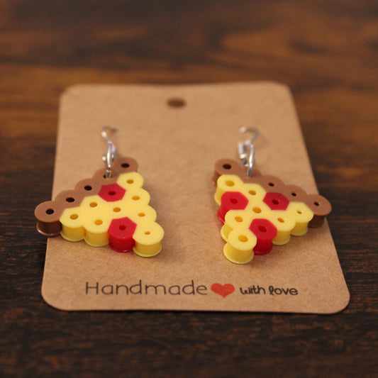 Pizza Perler Bead Earrings